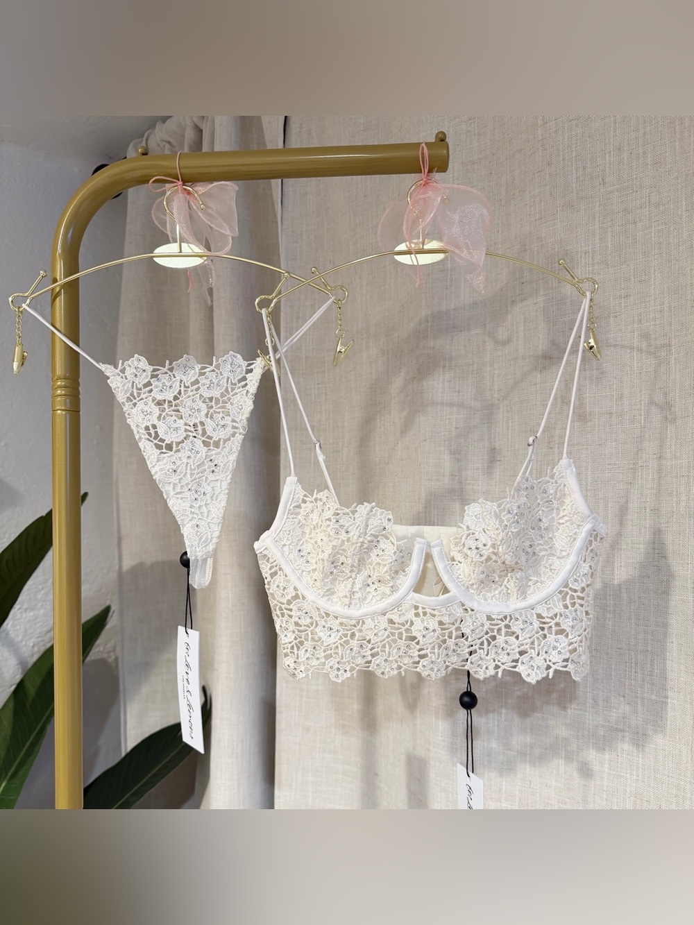 For Love And Lemons Bridal Lingerie Set NWT Size XXS - Picture 6 of 13